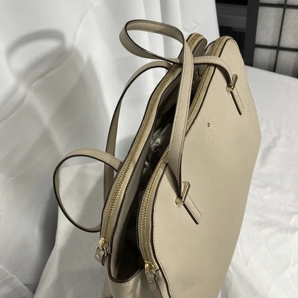 Kate Spade Leather Handbag Color Gray/Taupe - Picture 3 of 16